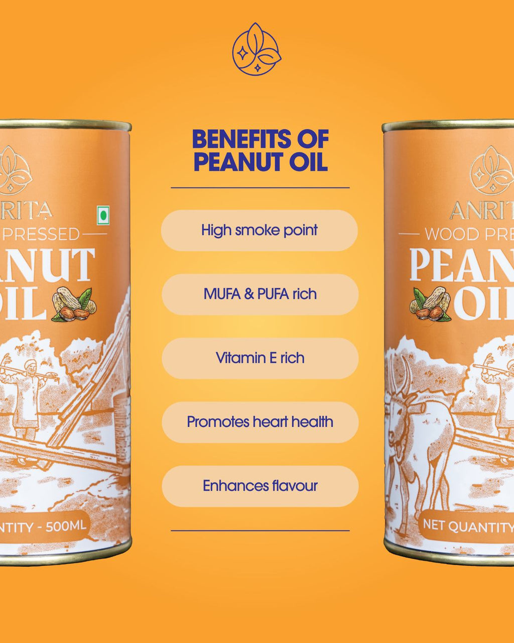 Anrita Wood Pressed Peanut (groundnut) 0il