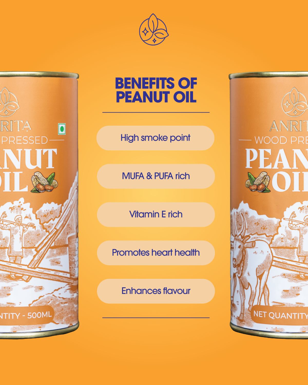 Anrita Wood Pressed Peanut (groundnut) 0il