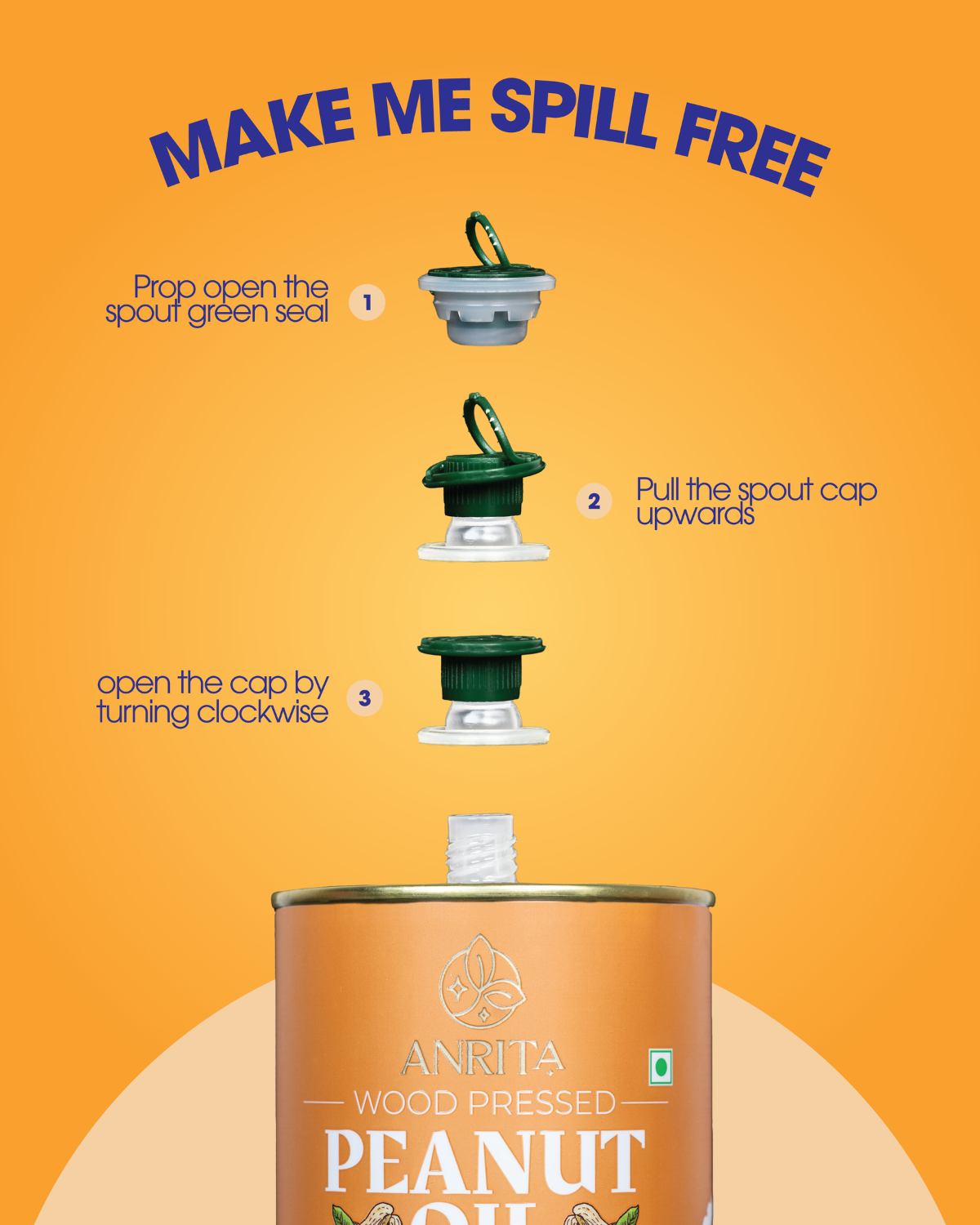 Anrita Wood Pressed Peanut (groundnut) 0il