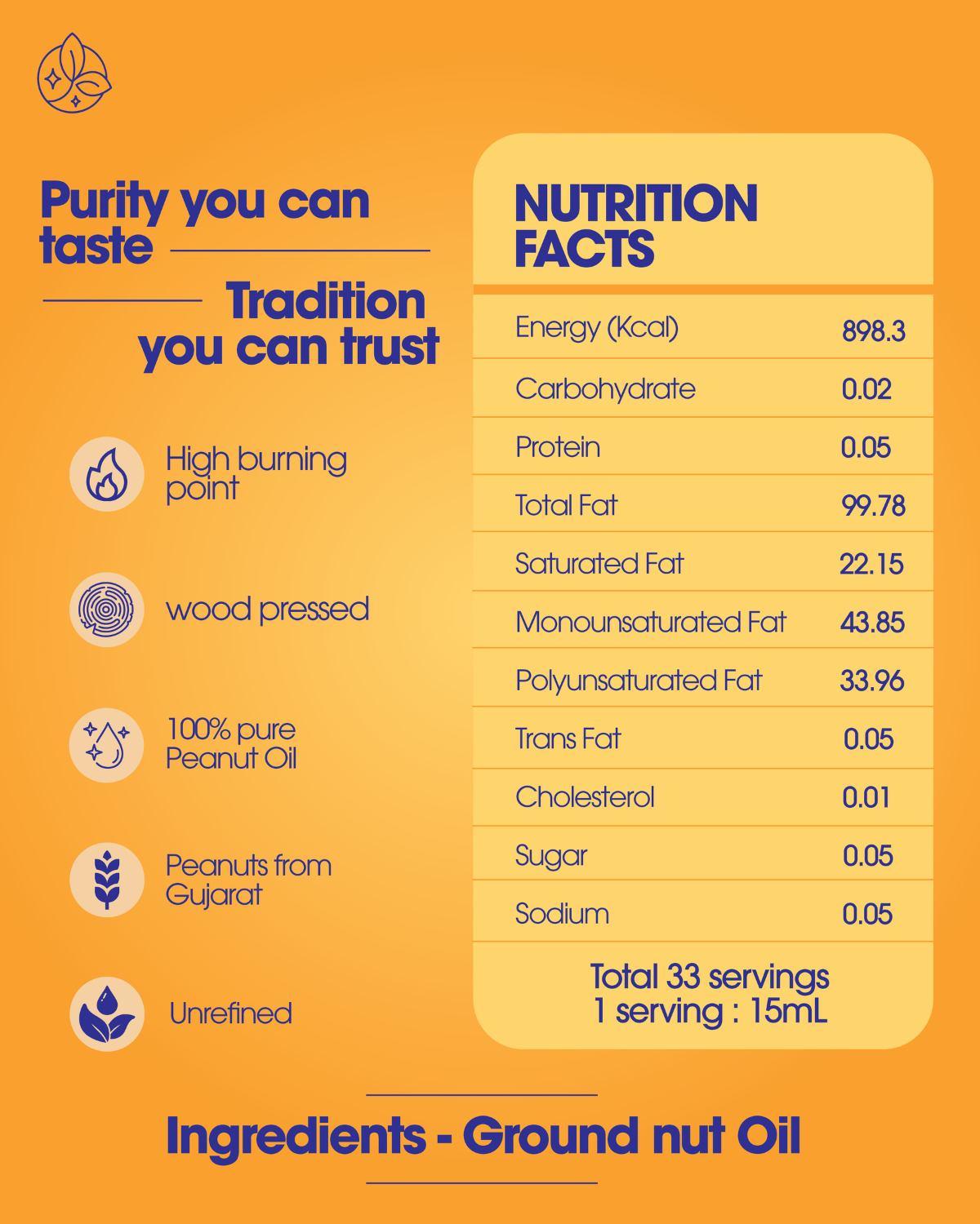 Anrita Wood Pressed Peanut (groundnut) 0il